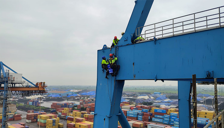 2 QC Retrofit - Boom & Girder Internal Painting, Flange Bolt Replacement & Cabin Refurbishment, Structural NDT Inspection and Rectification, Trolley Wheel Replacement